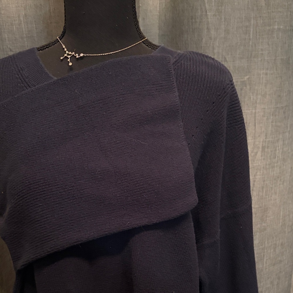 Banana Republic Navy Ribbed Crewneck Sweater - Picture 3 of 5